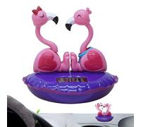 Generisch Solar Dancing Flamingo - 4,72 pollici | Ornamento ABS - Giocattolo da scrivania oscillante a energia solare fenicottero, decorazione antistress per ufficio, posto di lavoro, casa, regali da