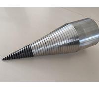 Generisch Spaccalegna conico spaccalegna 100 mm con punta intercambiabile NUT, fori da 42 mm a 48 mm, filettatura sinistra (attacco 48 mm con scanalatura da 14 mm)