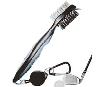 Generisch Spazzola da golf e Groove Cleaner, pennello Golf Club Cleaner | Spazzola da golf portatile su entrambi i lati - Attrezzature per la ventilazione sportiva leggera ed efficiente per il corso