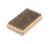 Generisch Spazzola da sci, 12 x 7 x 3 cm, manico a tronco d'albero, strumento per la cera, spazzola per snowboard durevole, set di spazzole per la pulizia, spazzola funzionale per la manutenzione dei