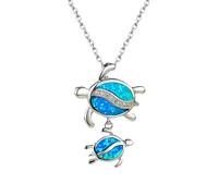 Generisch Specchietto retrovisore Pendente Due Collane Tartarughe Pendenti, Collana Madre, Figlia Collana Collane Giallo