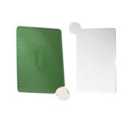 Generisch Specchio tascabile | Specchio cosmetico con in pelle PU | Specchio da trucco in acciaio antigraffio portatile per donne adolescenti scuola ufficio viaggi danza