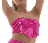 Generisch Splendido top irregolare senza spalline da donna con design con lamina d'oro per una serata iridescente. Perfetto per il club o come apparizione, Rd3, L