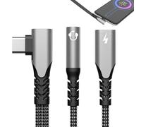 Generisch Splitter USB C | Adattatore auricolare 2 in 1 per USB C, 60 W rivoluzionario Fast Charging Headphones Wired, Convenient and Versatile Plug and Play for Smartphone, Homes