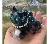 Generisch Squishy 2026 giocattolo di decompressione super carino gatto musica tre gatti carino decompressione decompressione (nero, 7 x 7 cm)