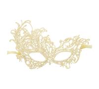 Generisch Squisita protezione per il trucco da donna per danza, occasioni festive, con lussuosa polvere d'oro, come maschera di carnevale a forma di mezzaluna (giallo, taglia unica)