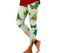 Generisch St Patricks Day Leggings da donna con stampa casual, leggings da yoga, verde, XXL
