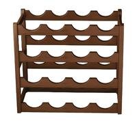 Generisch Stackable Rack, 20-Bottle Wooden Wine Holder, 16,93 x 9,45 x 13,78 pollici, Portable Multi Purpose 4 livelli Shelf Display, Bar Bottle Display, Storage for Pantry, Cabinet,