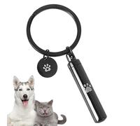 Generisch Stainless Steel Memorial Paw Charm Jewelry | Dog Ashes Key Chain | Dog Cat Paw Urn Key Chain For Ashes For Cremation Women Loved Wallet Purse Handbag, Nero , Siehe Beschreibung