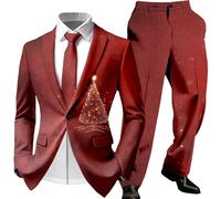 Generisch Stampa festiva, perfetta per feste festive, design elegante e comodo per una dichiarazione, ideale per chi cerca una moda unica., Colore: rosso, L