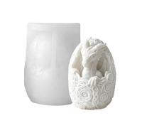 Generisch Stampo a forma di uovo di dinosauro 3D, riutilizzabile, in resina | Stampo in silicone per candele, sapone, cioccolato, vacanze, compleanni, feste, ufficio, casa, stanza, scrivania, scuola