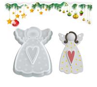 Generisch Stampo in silicone natalizio, in silicone per calcestruzzo, ornamenti da appendere, per officine, attività del fine settimana, fai da te, insegnanti d'arte, amanti del fai da te