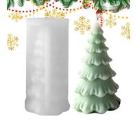 Generisch Stampo in silicone per candele a forma di albero di Natale, 3D | Forme per la creazione di candele per la decorazione della casa, artigianato, fai da te, feste di Natale