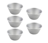 Generisch Stampo per budino - 5 pezzi per muffin antiaderente | Stampo rotondo in acciaio al carbonio per tartelette, borsa a Flan Desserts Muffins