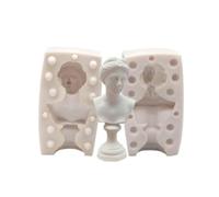 Generisch Stampo per candele 3D a forma di di - in silicone di dimensioni standard | Stampo per sapone con mitologia romana, stampo in silicone ritratto, stampo in silicone per candele fai
