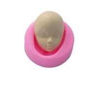 Generisch Stampo per il viso | 3D testa della bambola in silicone - Stampo fai da te in silicone per fondente, torte, cupcake, strumento decorativo