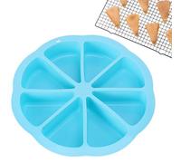Generisch Stampo per pizza in silicone, antiaderente, a 8 scomparti, forma | Stampo antiaderente per pane, per principianti, professionisti, donne, uomini, compleanni, vacanze, feste, riunioni