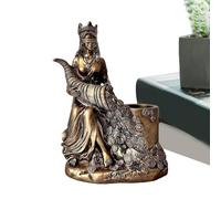 Generisch Statua della dea della felicità - Portapenne - Decorazione - Accessori per la casa della dea della fortuna, per l'inaugurazione della casa, ufficio, ingresso, scrivania, studio, libreria