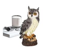 Generisch Statua di gufo | decorazione per esterni, statua animale, in resina con serious Expression Scare Action for Tabletop Dock Roof Bookshelf Cappotto Patio Pond Balcony
