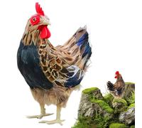 Generisch Statua di pollo, scultura di polli da 23,9 centimetri, decorazione da giardino, per l'uso in casa e in giardino, su marciapiedi, fattorie, terrazze, prati, verande e giardini