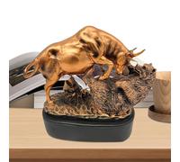 Generisch Statua di toro e orso, decorazione finanziaria, simbolo di scambio, in resina, decorazione da tavolo per investitori, decorazione per ufficio, idea regalo per uomini