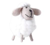 Generisch Statuetta di agnello in feltro, 8 cm, mini pecora, dettagli fatti a mano, simpatico giocattolo di lana per decorazione della casa colonica, accessorio per la cameretta dei bambini o regalo