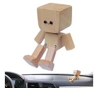 Generisch Statuetta oscillante in legno per cruscotto 'auto, con base magnetica, 12 volti intercambiabili, per interni auto, per lavoro, vita quotidiana, campeggio, scuola