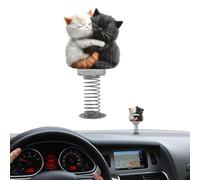 Generisch Statuette di auto per cruscotto, in acrilico 2D a forma di gatto, console centrale per auto, per conducenti, berline, camion, pendolari quotidiani, viaggi su strada, ufficio, casa