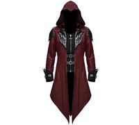 Generisch Steampunk Cappotto da uomo gotico frack giacca medievale abbigliamento vintage palazzo rinascimentale vittoriano lungo camminare uniforme per Halloween costume vampiro cosplay carnevale