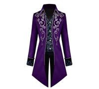 Generisch Steampunk Coat | Mens Medieval Steampunk Tailcoat | Victorian Jacket Men Steampunk | Frock Coat Renaissance Coa | Pirate Jacket, Renaissance Coat, Steampunk Jacket For Men, Lilla, 3XL