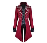 Generisch Steampunk Coat | Mens Medieval Steampunk Tailcoat | Victorian Jacket Men Steampunk | Frock Coat Renaissance Coa | Pirate Jacket, Renaissance Coat, Steampunk Jacket For Men, Colore: rosso, L