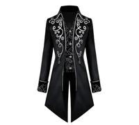 Generisch Steampunk Coat | Mens Medieval Steampunk Tailcoat | Victorian Jacket Men Steampunk | Frock Coat Renaissance Coa | Pirate Jacket, Renaissance Coat, Steampunk Jacket For Men, Nero , S