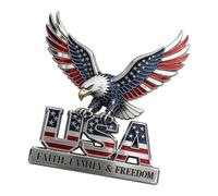Generisch Stemma per auto, in metallo, patriottico americano, fede e libertà, per auto, per camion, SUV, camper, casa, corridoio, soggiorno, camera da , ufficio, fattoria, feste