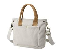 Generisch Stile e casual delle donne retrò stile normale tela tela semplice borsa borsa borsa a tracolla sandwich borse, bianco, taglia unica