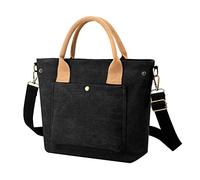 Generisch Stile e casual delle donne retrò stile normale tela tela semplice borsa borsa borsa a tracolla sandwich borse, Nero , taglia unica