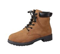 Generisch Stivaletti da donna con tacco alto, con tacco a blocco, stile retrò, per cavaliere, primavera, tinta unita, per il tempo libero, eleganti e classici, giallo., 37.5 EU