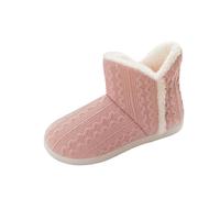 Generisch Stivaletti invernali da donna e autunno a maglia alta per interni ed esterni, Colore: rosa., 36 EU