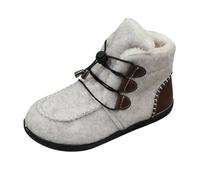 Generisch Stivaletti invernali da donna, foderati, alla caviglia, con suola morbida, antiscivolo, leggeri, comodi, per il tempo libero, beige., 41 EU