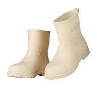 Generisch Stivali corti da donna, impermeabili, comodi, resistenti all'abrasione, in gomma, leggeri da lavoro, per esterni, comodi da giardino, antiscivolo, per passeggiate all'aperto, giallo., 38 EU