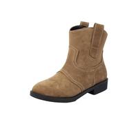 Generisch Stivali da cowboy moderni da donna, stile vintage, da equitazione con tacco piatto e cerniera laterale da uomo, taglia L, cachi, 39 EU