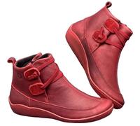 Generisch Stivali da donna Delle Donne Piatto Arch Support Stivaletti Con lacci Scarpe Moda Antiscivolo Alla Caviglia Stivali Frange Stile Retro Stivali Corti Stivaletti Con Tallone Punta Rotonda