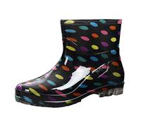 Generisch Stivali da donna in gomma con polpaccio largo, per donna con polpaccio largo, antiscivolo, con tacco a blocco, stivali da pioggia impermeabili, Mimetico, 39 EU