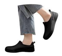 Generisch Stivali da donna in gomma per adulti, corti, alla moda, estivi, durevoli, comodi, con suola spessa, da cucina, da lavoro, per attività all'aperto, comodi, Nero , 39 EU