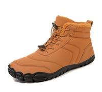 Generisch Stivali da neve da uomo di alta qualità per l'inverno, comode e calde scarpe in cotone con suola resistente per attività all'aperto, tempo libero, marrone, 40 EU