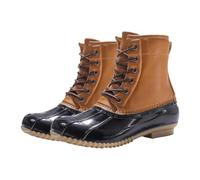 Generisch Stivali da neve invernali da donna, in velluto, alla moda, scarpe da donna, in gomma fredda, con suola antiscivolo, per le mezze stagioni, scarpe medievali, giallo., 37 EU