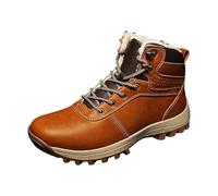 Generisch Stivali da neve invernali da uomo con spessa fodera in peluche, calde scarpe da trekking da donna con suola robusta che offre una presa sicura in caso di freddo, Colore: arancione., 39 EU