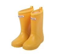Generisch stivali da pioggia antiscivolo per bambini e bambine, scarpe per bambini, stivali invernali unisex impermeabili, giallo., 33 EU