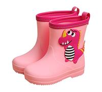 Generisch Stivali da pioggia classici in gomma PVC scarpe da acqua impermeabile stivali da pioggia per bambini scarpe per bambini ragazzi ragazze, Colore: rosa., 33.5 EU