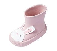 Generisch Stivali da pioggia classici in gomma Scarpe da acqua impermeabili Stivali da pioggia per bambini impermeabili, Colore: rosa., 32 EU