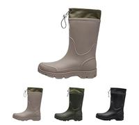 Generisch Stivali da pioggia, comodi da uomo, in gomma imbottita, impermeabili, antiscivolo, antivento, resistenti all'abrasione, scarpe da lavoro, scarpe alte da giardino, suola morbida in neoprene